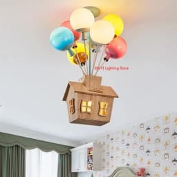 Modern Cartoon Balloon Ceiling Light Children Colored Glass Pendant Lamps Boys and Girls Room Bedroom Decoration LED Lights