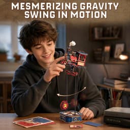ROKR Wooden 3D Puzzle-Power Express Pendulum Balance Toy Model Building Kit DIY Gravity Swing Toys for Desk Decor Birthday Gift for Boys Adults