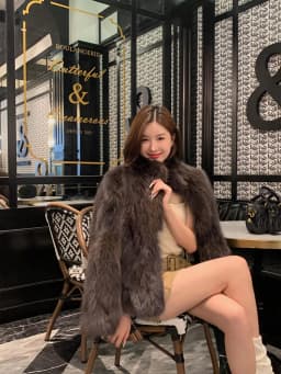 Women Faux Fox Fur Coats Solid Fur Jackets Cotton Linen Stand Collar Long Sleeves Open Stitch Loose Casual 2026 Autumn Winter