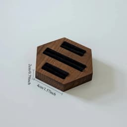 Walnut Ring Display Plate Jewelry Display Stand Black Beige Ring Holder Jewelry Bottom Storage Organizer Photography Props