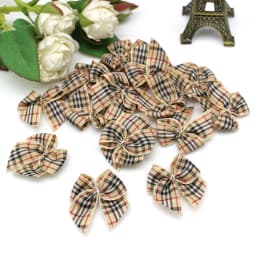 30Pcs/Lot 3.5x3.5cm Polyester Ribbon Bows Mini Satin Bows For Crafts Sewing Ornaments Party Home Christmas Decorations
