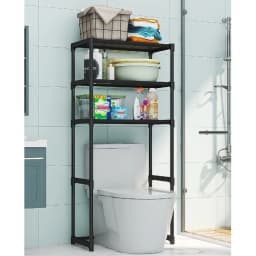 Over-The-Toilet Storage Rack, 3-Tier Bathroom Over Toilet Storage Space Saver Bathroom Shelves Over Toilet For Bathroom Restroom