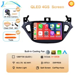 Android 16 Auto For Opel Corsa E 2015-2019 For Opel Adam 2013-2016 Multimedia Video Player Radio Carplay Car GPS WIFI+4G Stereo