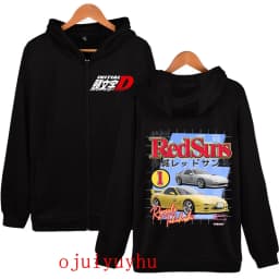 AE86 Zip Up Hoodies Initial D Korean Style Zippper Jackets Sweatshirts Anime Gothic Y2k Pullovers Mange Vintage Streetwear