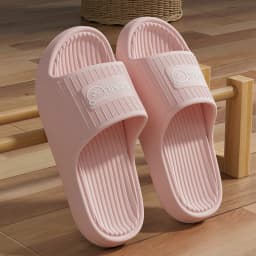 Cute Bear Summer Slippers Women Men Soft EVA Thick Platform Slides Non-Slip Quick-Drying Bathroom Shower Shoes Indoor Home Mule