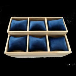 Solid Wood Three-Tiered Tray Bracelet Watch Necklace Pearl Bracelet Pillow Tray Jewelry Storage Rack