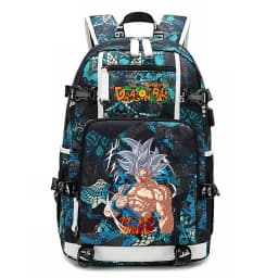Dragon Ball Z Anime Print Student Backpack Large Capacity Casual Daypack for Kids Teen Boys Girls School Travel