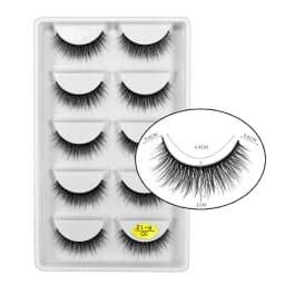 5 Pairs 3D Mink False Eyelashes H13, Soft Eyelash Extension Natural Eyelashes Makeup Lashes Wholesale G800, G806