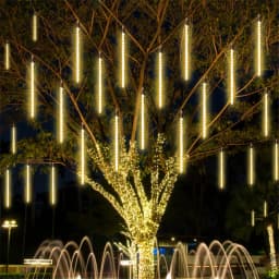 Connectable 50CM LED Icicle Fairy String Lights Outdoor Garland Christmas Meteor Shower Holiday Light for Garden Courtyard Decor