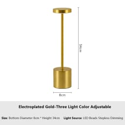 Simple Touch Sensor LED Table Lamp Rechargeable Desk Lamp 3Colors Adjustable Bedside Creative Ambient Light Bar Room Decor Light
