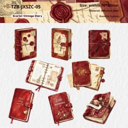 JIANWU Vintage Notebook Pattern Landscape Material Collage Scrapbooking Sticker Creative DIY Journal Stationery