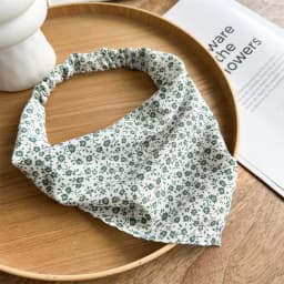 1PCSummer Vintage Floral Triangle Headband, Elastic Boho Flower Print Hair Kerchief, Sweet Breathable Hair Scarf For Women Beach
