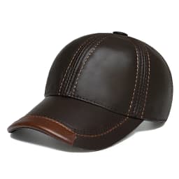 Autumn/Winter Leather-Trimmed Hats Middle-Aged and Elderly Fashionable Versatile Peaked Caps Warm Men's Outdoor Baseball Caps