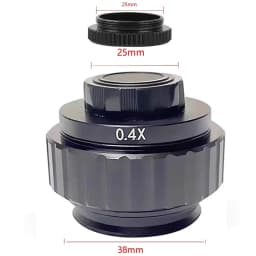 CTV 0.3X 0.35X 0.4X 0.5X 1X C-Mount Lens Adapter For Simul Focal Trinocular Stereo Microscope 38MM Interface Microscopio Camera
