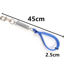 Dog Leash Spring Short Dogs Leash PU Leather Leashes for Large Dogs Walking Nylon Rope Durable Dog Leashes Chew Proof Pet Chain