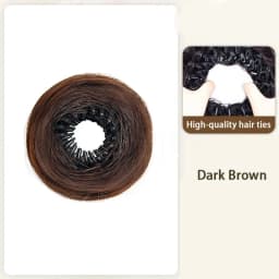 Synthetic Chignon Wig Hair Bun Extensions Retractable Bun Hairpiece Straight Donut Chignon Updo Hair for Women All Occasions Use