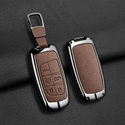 Car Key Case Holder For Jeep WK2 KL BU MP Renegade Grand Cherokee Dodge Ram Charger Challenger Chrysler 300C Journey 5Buttons