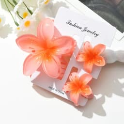 3Pcs/18Pcs Egg Flower Hair Clips Gradient Candy Color Flowers Suitable for Daily Backcombed Ponytail Shark Clip Hair Accessories