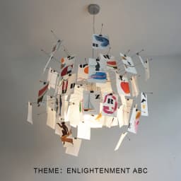 home decor Living room paper pendant lamp Zettel art DIY album card chandelier  creative room decorative led lights