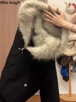 Winter American Retro 2000s Aesthetic Jacket Women Y2k Hooded Design Harajuku Thicken Coat Loose Chic Gothic Dark Outfits Parkas