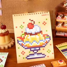 Mr. Paper Bean Workshop Sticker Book 20 Sheets - Bead & Coil Journal Supplies, Pixel Creative Decor, Fun Collage Material