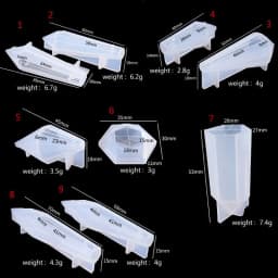 Resin Pendulum Molds Silicone Crystal Molds Epoxy UV Resin Molds for Resin Jewelry Pendant Making DIY Craft Tools