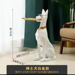 HotLarge, Creative, Floor-to-ceiling, Gentleman Dog, Ornament Light Luxury Living Room Decoration TV Cabinet, Home, Tray, New Ho