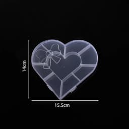 1pc Clear Plastic Multi Shape Storage Box Heart Butterfly Shaped Organizer for Bracelet Rings Nail Beading Storage Display