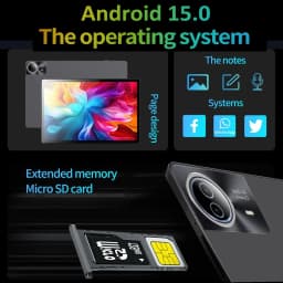 2026 High Defined Android 15 Tablet 14 inch Tablet PC 20GB 512GB 12900mAh Phone Call BT5.0 5G WiFi GPS Google Play Laptop Pads