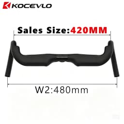 KOCEVLO Carbon Gravel Handlebar Light Bent Racing Bicycle Internal Cables Road Handlebar 340/360/380/400/420mm