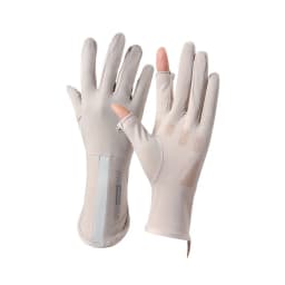 Summer Sunscreen Gloves Women Thin Ice Silk Anti-ultraviolet Dew Finger Touch Screen Driving Riding Non-slip Breathable Gloves