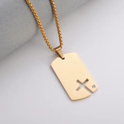 Hot Sale Pendant Smooth Plate Tag Men Retro Necklace Jewelry