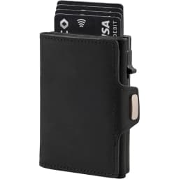 Pop-Up RFID Slim Card Holder Wallet for Men Minimalist Leather Credit Card Wallet with Cash Slot Coin Pocket EDC Travel Wallet