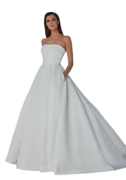 Customized Wedding Dress A-Line Satin Elegant Boat Neck Neckline Straopless Chapel Train With For Party Plus Sizes Bride Gown