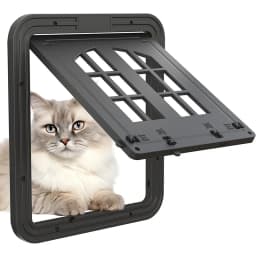 Large Dog Screen Door Flap Opening Dog Door for Screen Door with 4 Entry Ways Self-Closing Pet Screen Door for Dogs Cats