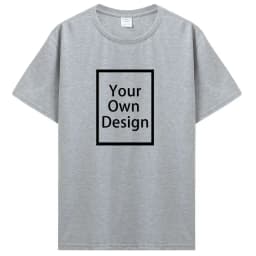 Custom Cotton Customized Print Short Sleeve T Shirt Summer Tops Tees DIY Your Like Photo Or Logo Cotton T-shirt Men Clothing