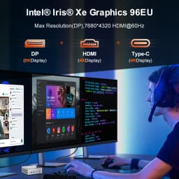 Ninkear L12 Pro Mini PC Intel Core i9-12900HK, 14 Cores 20 Threads, 16GB DDR4 RAM, 1TB SSD, Compact Desktop Computer for Home Office, Everyday Multitasking, Study, Web Browsing and Home Entertainment