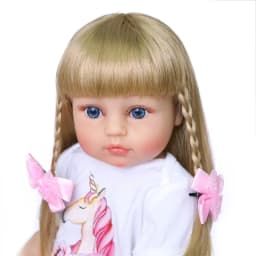 Fit For Doll Head Circumference 32cm To 36cm Silicone Reborn Baby Doll Hair Wig Curly Brown Golden Hair for BJD doll Reborn Doll
