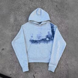 American Gray Gothic Retro pattern Printed Pullover Hoodie Y2k Men and Women Hip Hop Fashion Jogger Casual Oversized Sweatshirt