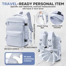 Vacuum Compression Backpack with Pump, Wizzair Easyjet Cabin Bag Travel Backpack for Women Men, Airplane Hand Luggage Laptop Bag