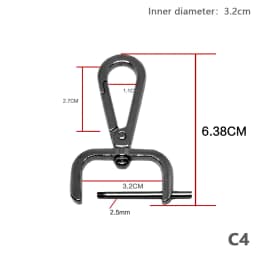 1PC DIY Metal Detachable Snap Hook Trigger Clips Buckles For Leather Craft Bag Strap Buckles Handle Shoulder Webbing