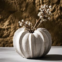 CAPIRON Multi Sided Bud Ceramic Vase for Dried Flower Pampas Grass Office Ornaments Home Boho Decoration Retro Tabletop Objects