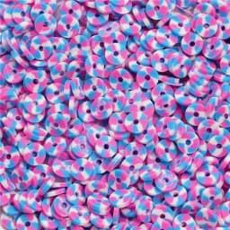 350Pcs/Lot 6mm Flat Round Polymer Clay Beads Loose Spacer Beads for Jewelry Making DIY Needlework Bracelet Necklace Earrings
