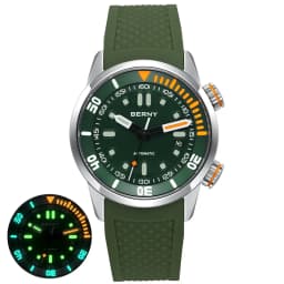 BERNY Automatic Dive Watch for Men Super Luminous 20ATM Diver Wristwatch Original Top Sapphire Swim Sport Mechanical Male Watch