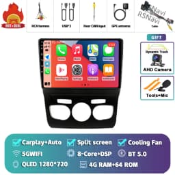 Android 16 Carplay DSP WIF+4G Car Radio GPS Multimedia Player For Citroen C4 C4L DS4 2013 2014 2015 2016 2017 Stereo 360 Camera