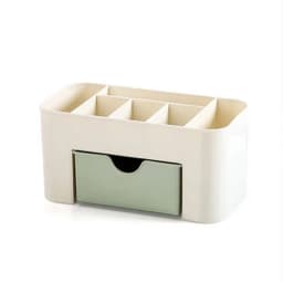 Makeup Organizer Storage Box with Drawer Cotton Swab Stick Storage Case Lipstick Organizer Brush Holder Makeup Acrylic Plastic
