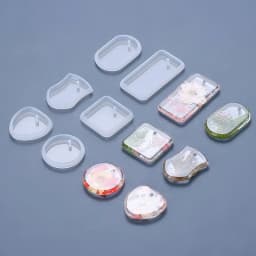 6 Pcs Keychain Epoxy Resin Mold Hanging Pendant Silicone Mould DIY Crafts Jewelry Necklace Casting Mold Drop Shipping