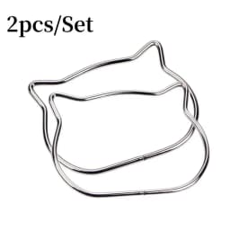 2pcs Metal D-ring Bear Shape Purse Sewing Frame Handles For Diy Bags Purse Handles Replacement Handles For Bag Making Hardware