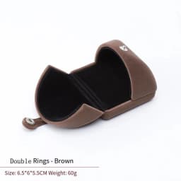 High-Grade Velvet Button Mongolian Double Open Jewelry Box Velvet Ring Ring Bracelet Necklace Packaging Jewelry Box