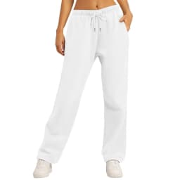 Autumn Winter Women's Solid Color Sweatpants Daily Casual Pants Women's Wide Leg Pants Comfortable Loose Drawstring Women's Trou